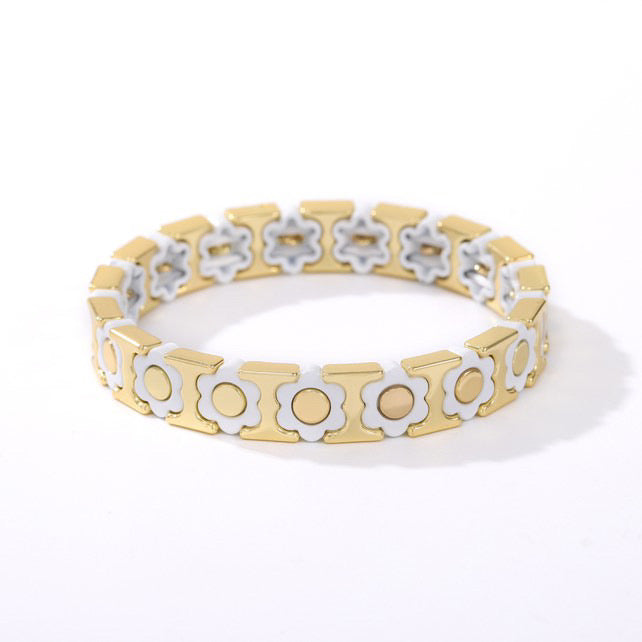 Funky Elasticised bracelet- flower