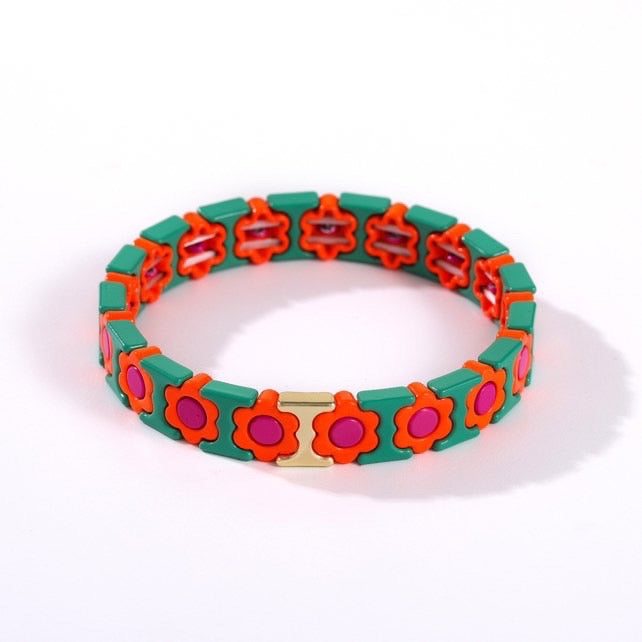 Funky Elasticised bracelet- flower