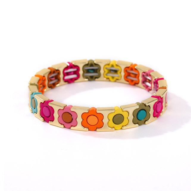 Funky Elasticised bracelet- flower