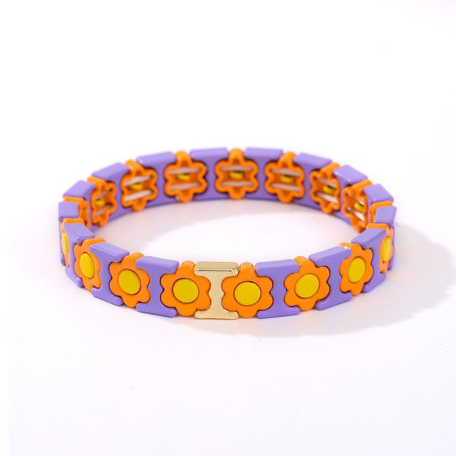 Funky Elasticised bracelet- flower