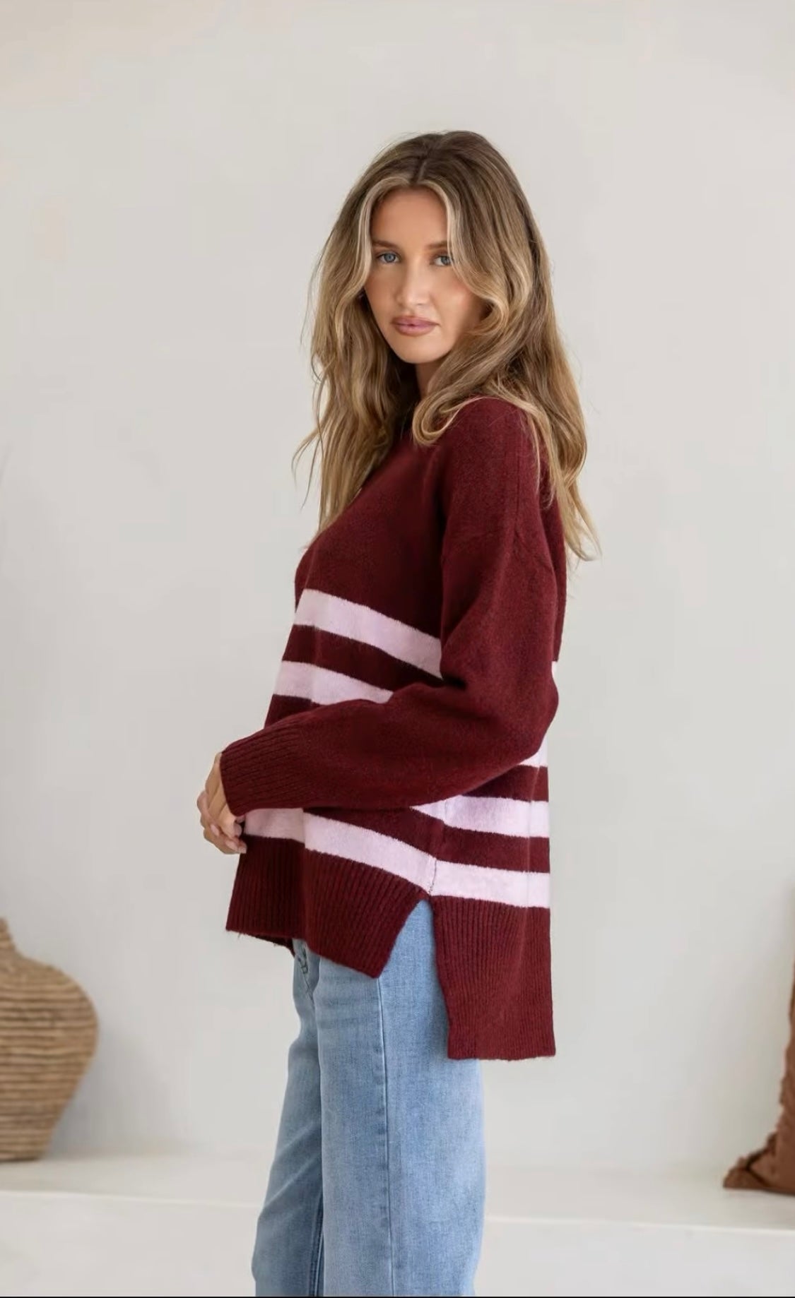 Manor burgundy knit