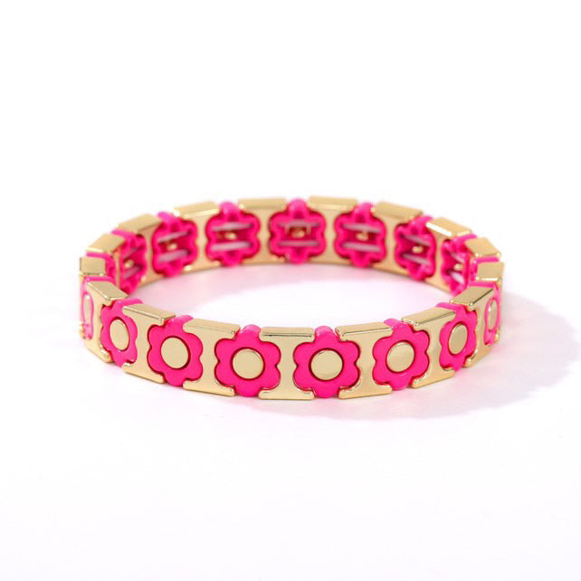 Funky Elasticised bracelet- flower