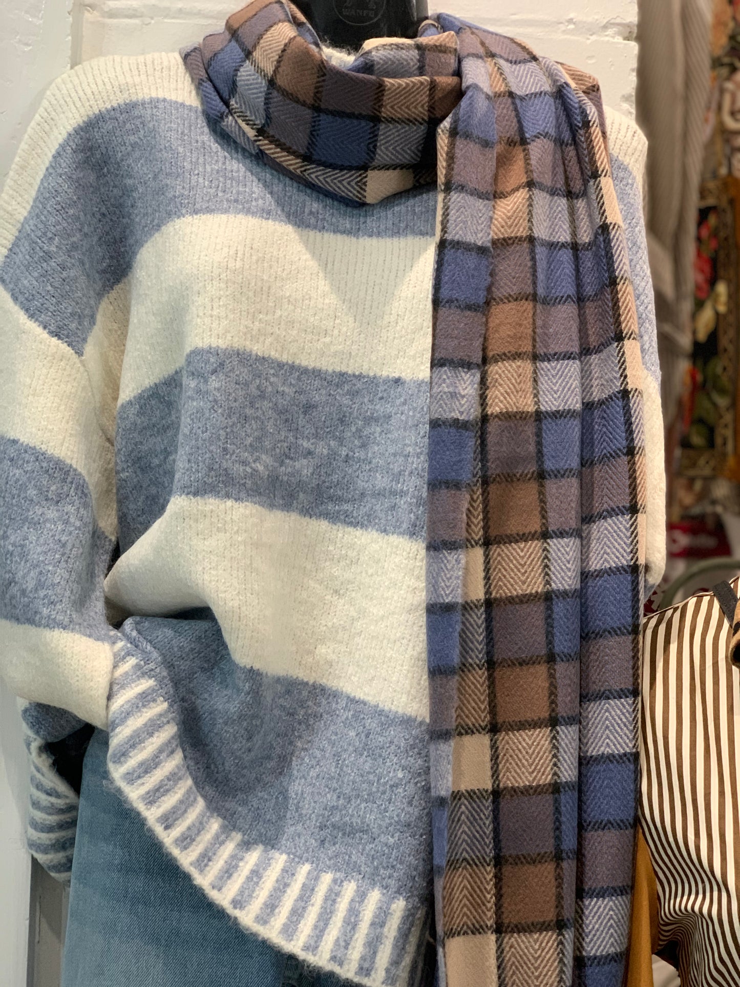 Tilly Striped Jumper - Blue