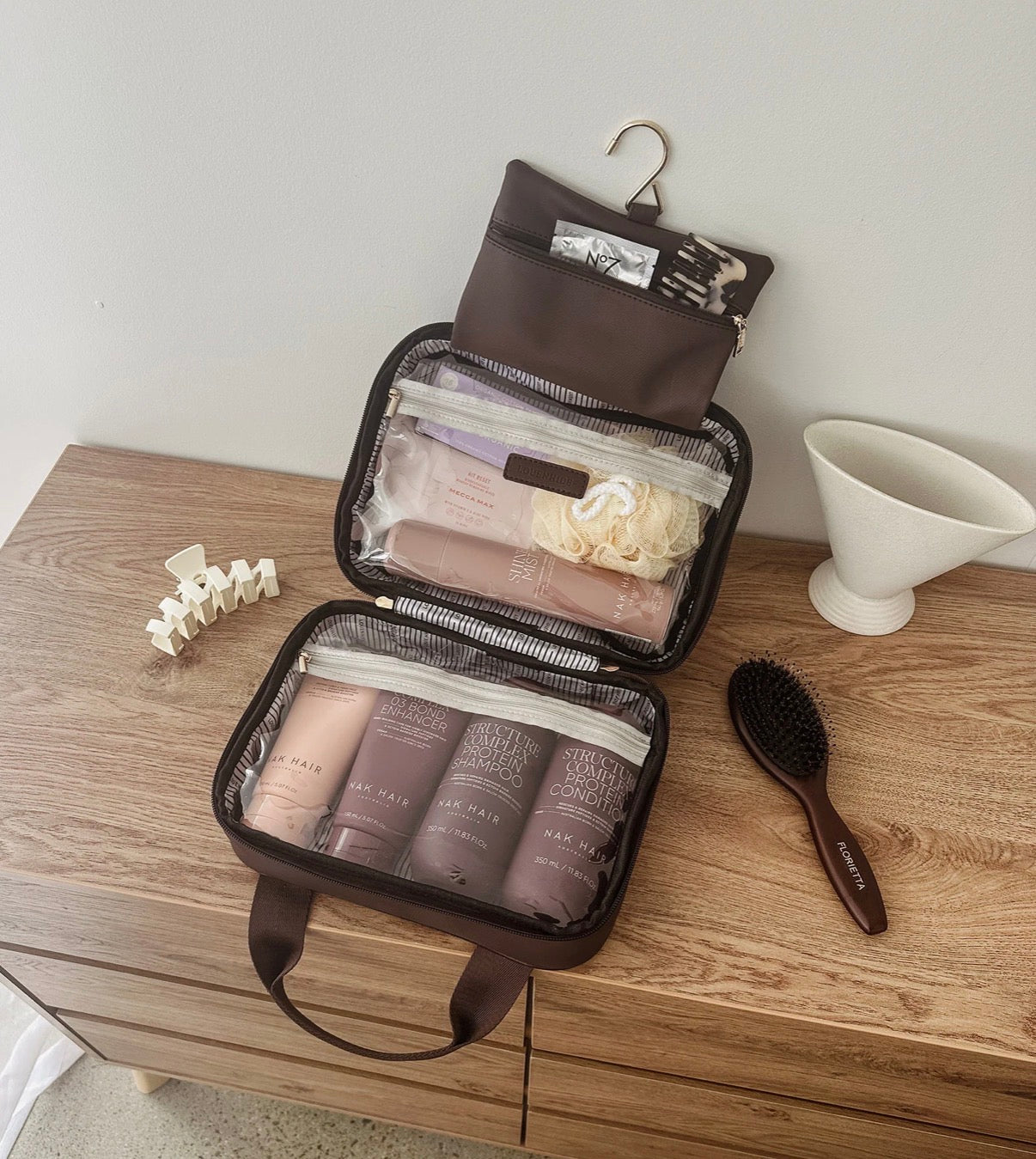 Kenya Cosmetic Bag - Chocolate