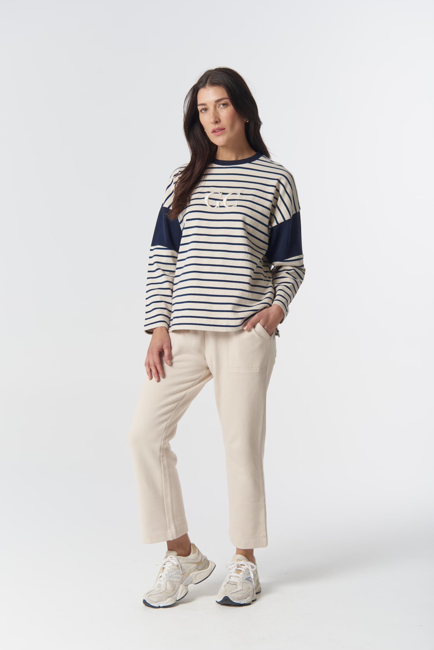 Goondiwindi Striped GC Logo Sweater