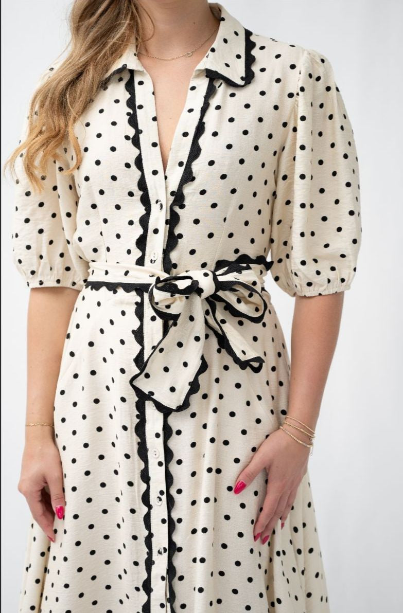 Polka Dot Midi Dress