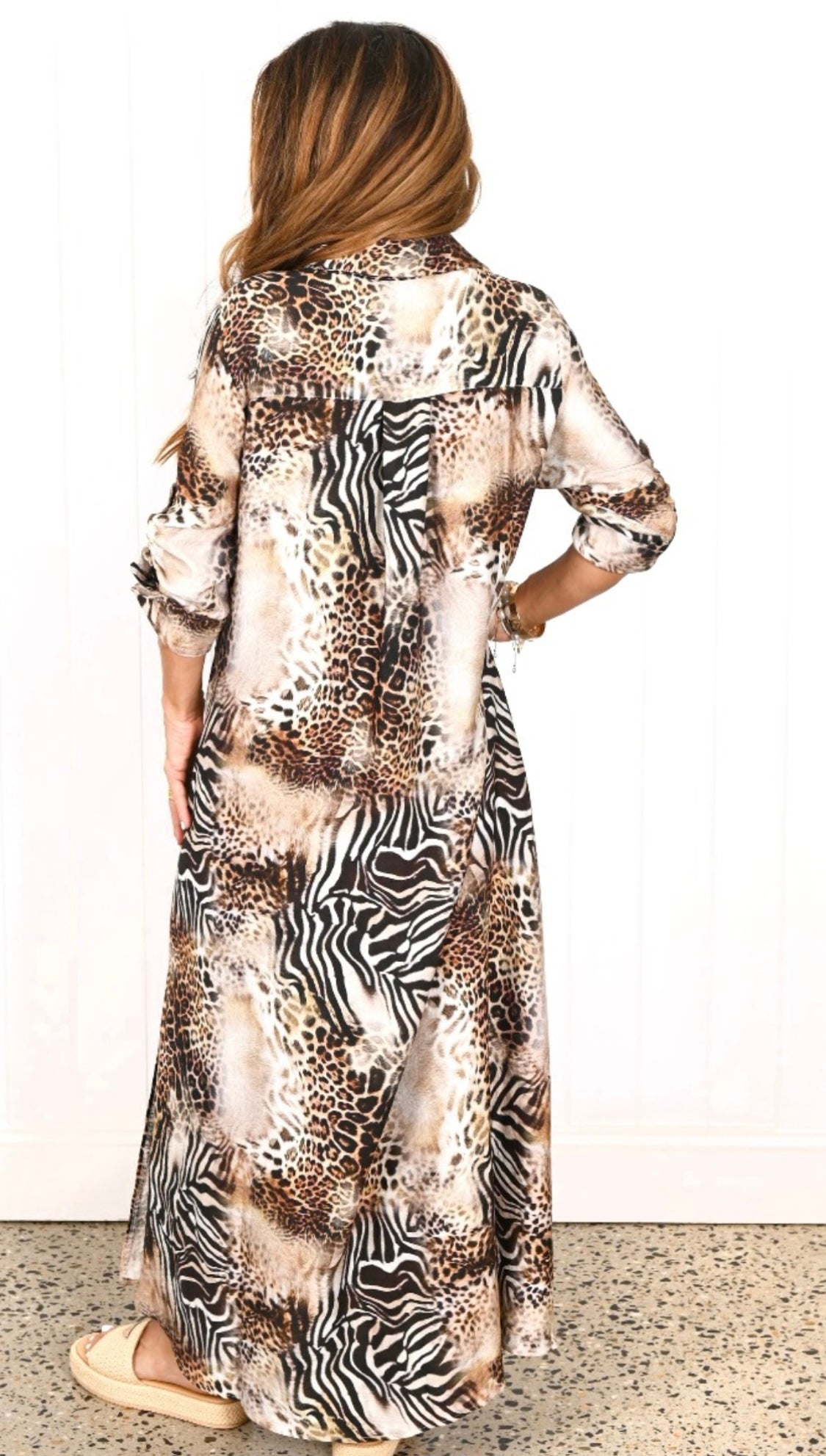 Katherine" Leopard Maxi dress