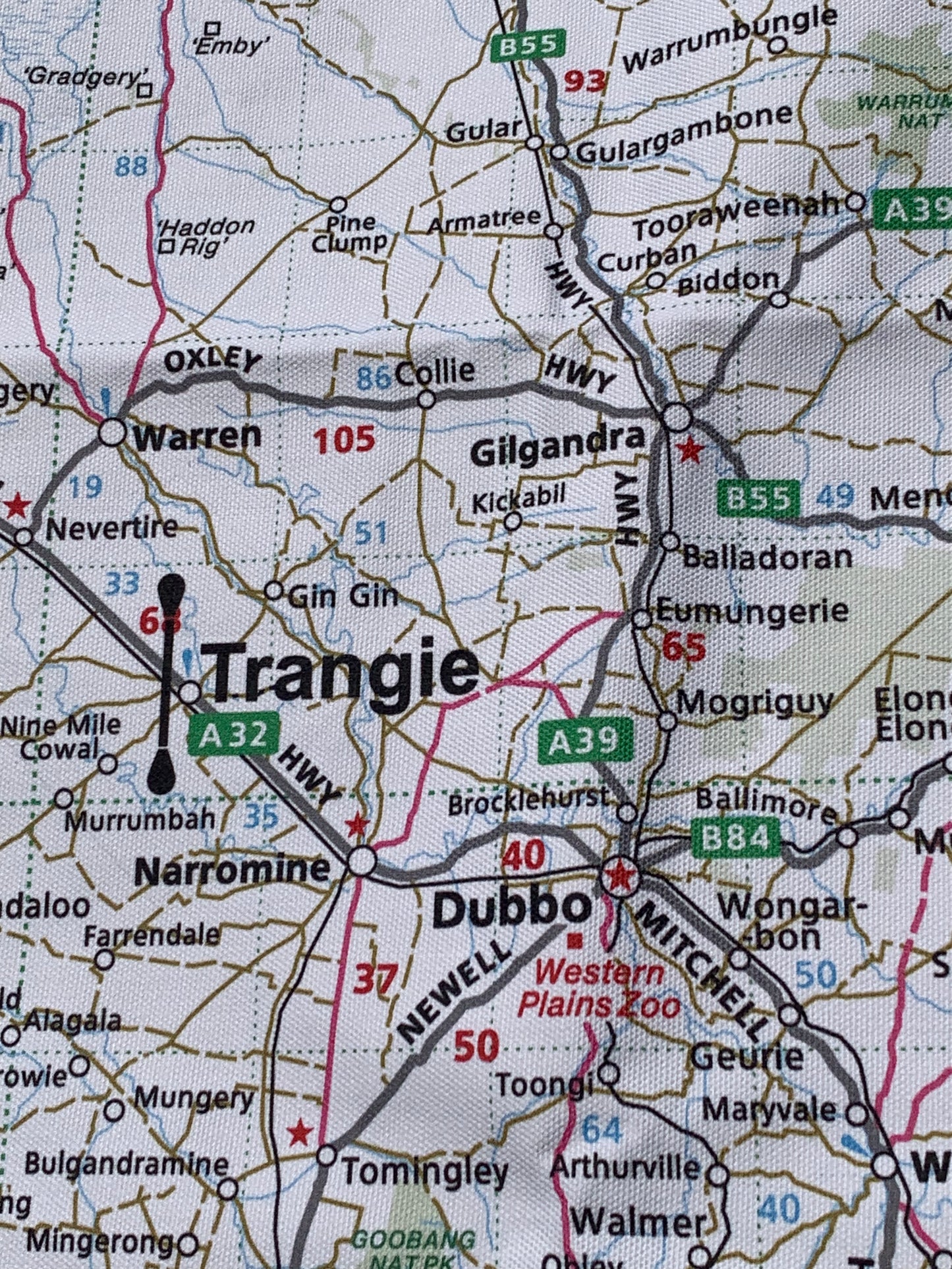 Trangie Map T Towel