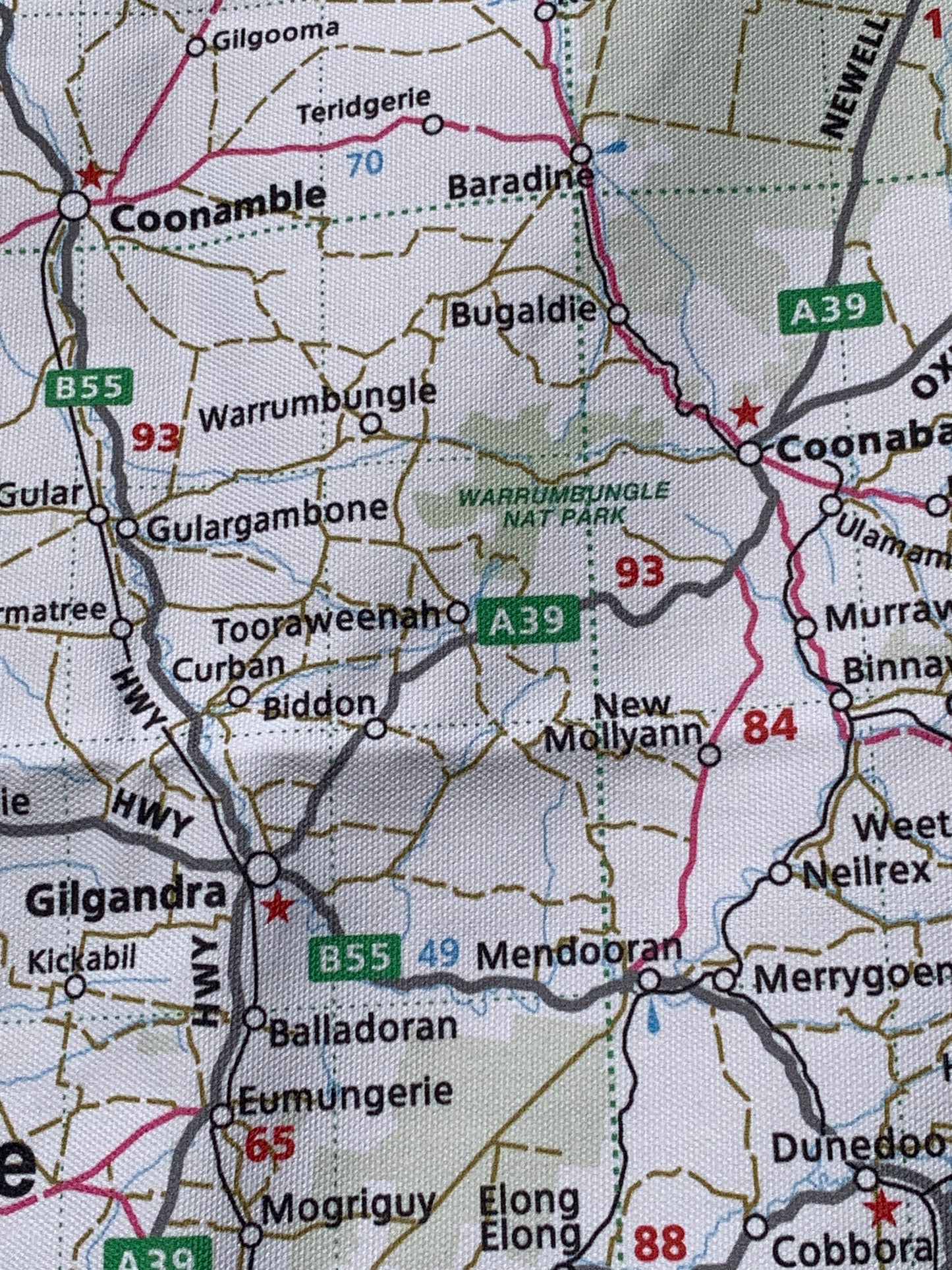 Trangie Map T Towel