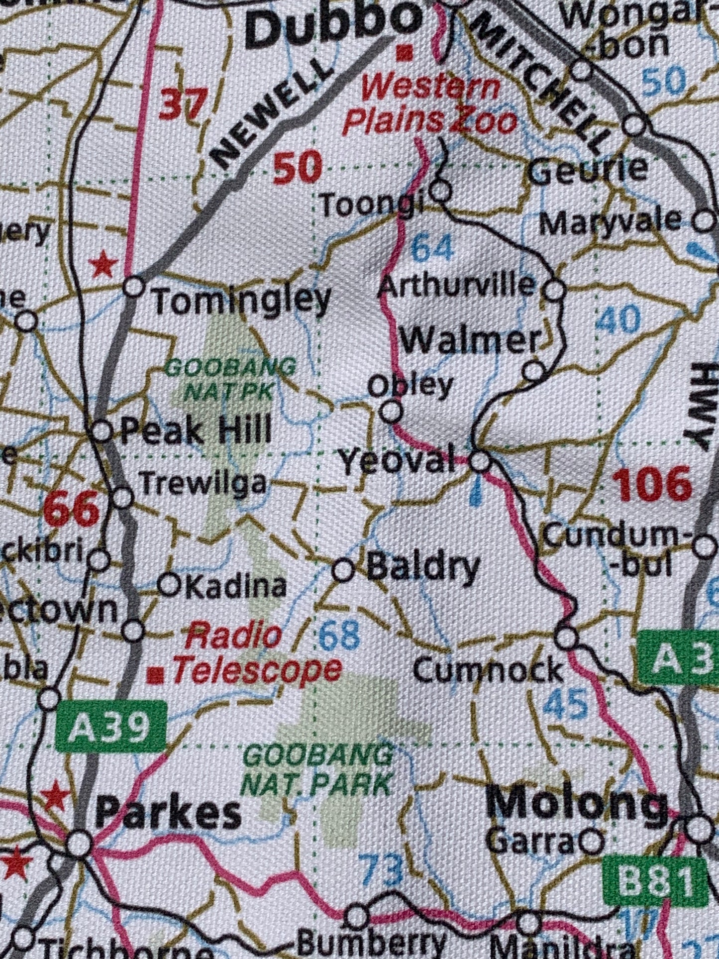 Trangie Map T Towel