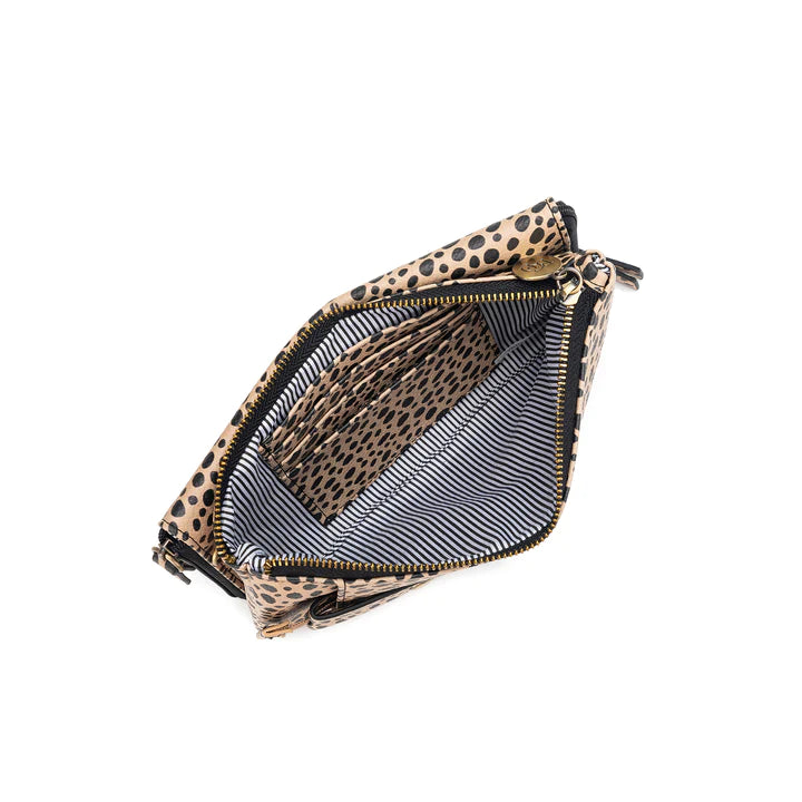 Crossbody iPhone /wallet/ double glass case - Pebble
