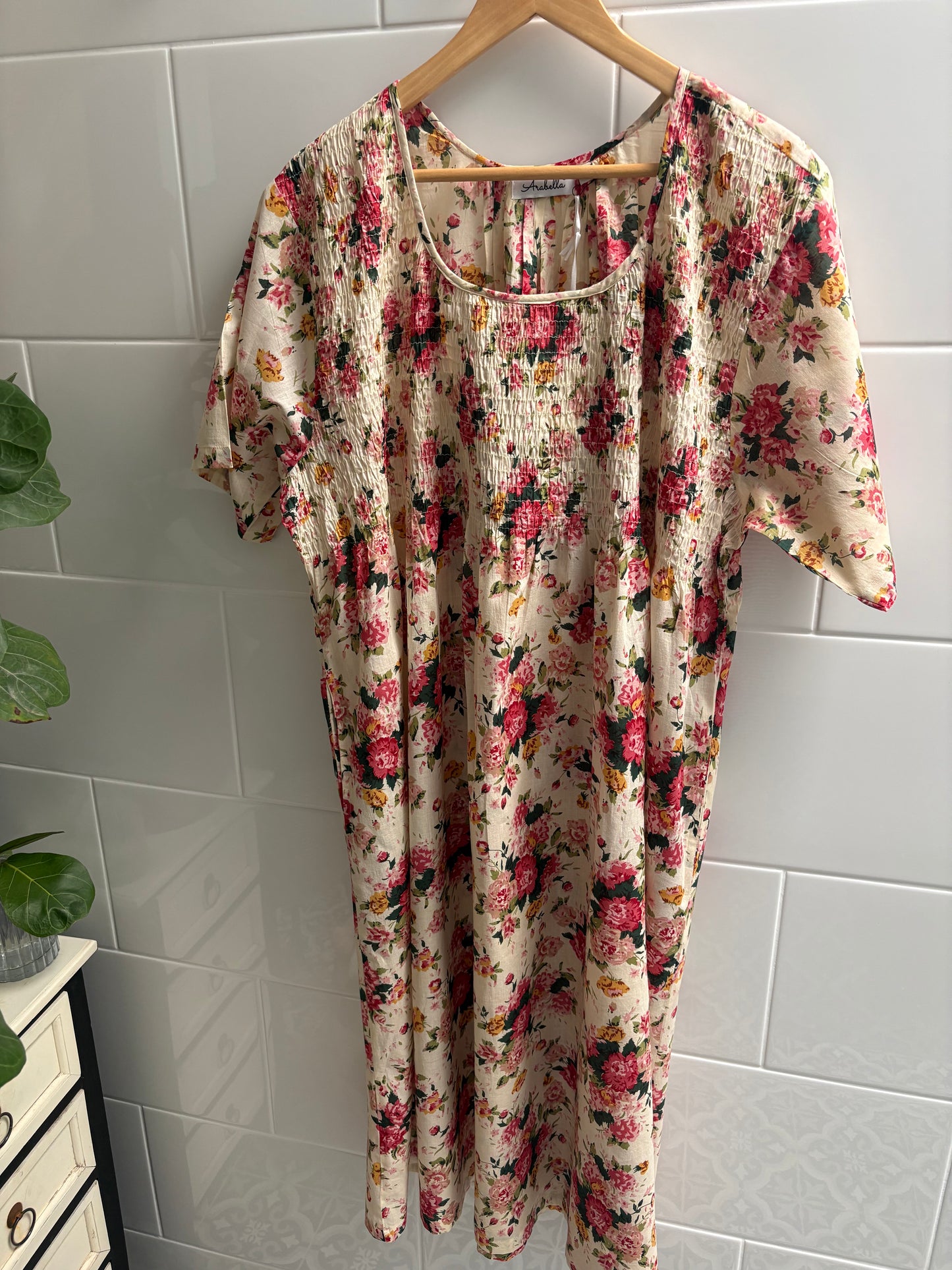 Arabella Shirred Cotton Nightie