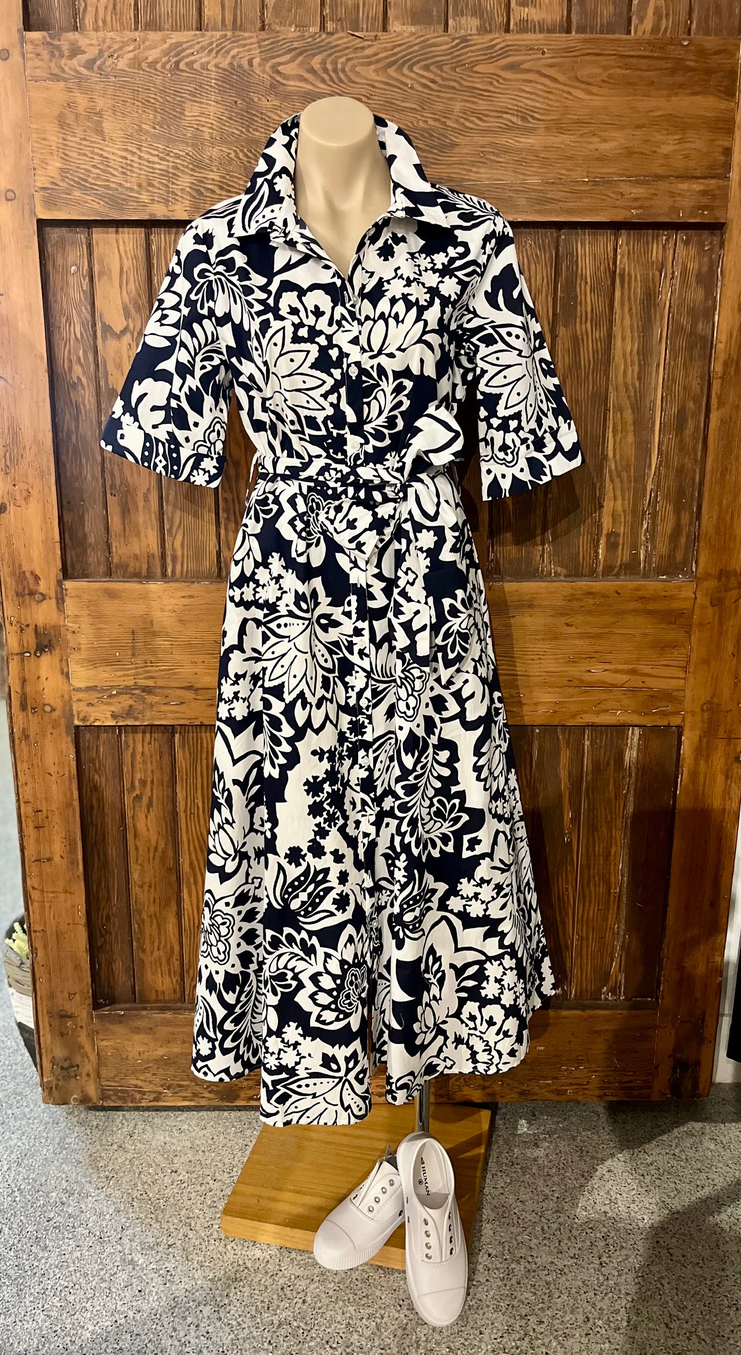 Goondiwindi Navy & White Dress