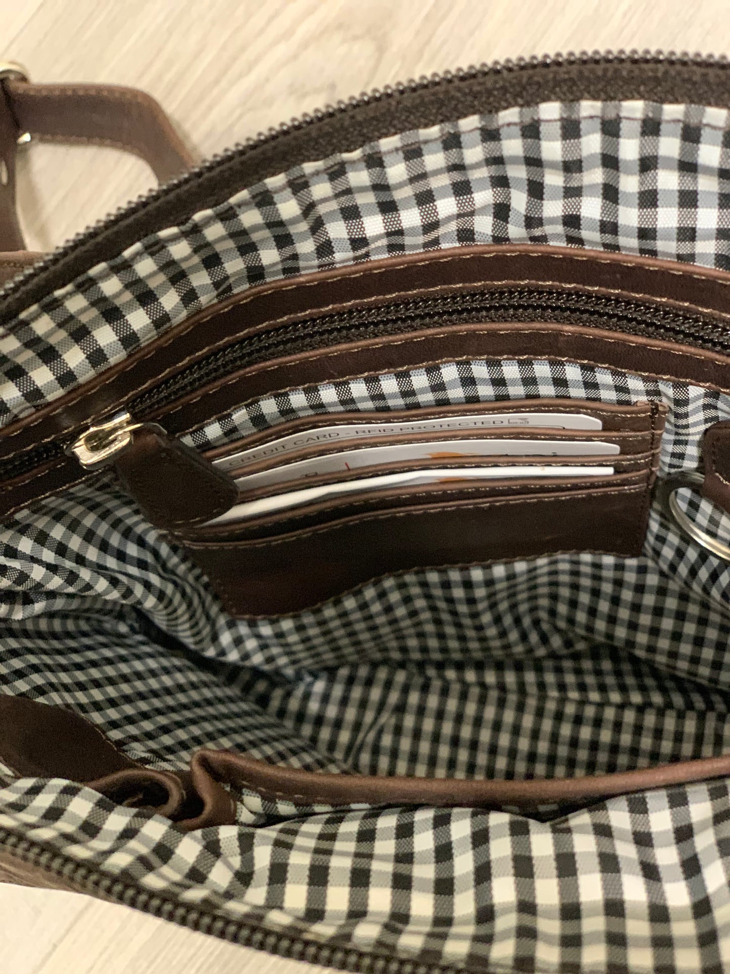 Floral Crossbody Bag Brown