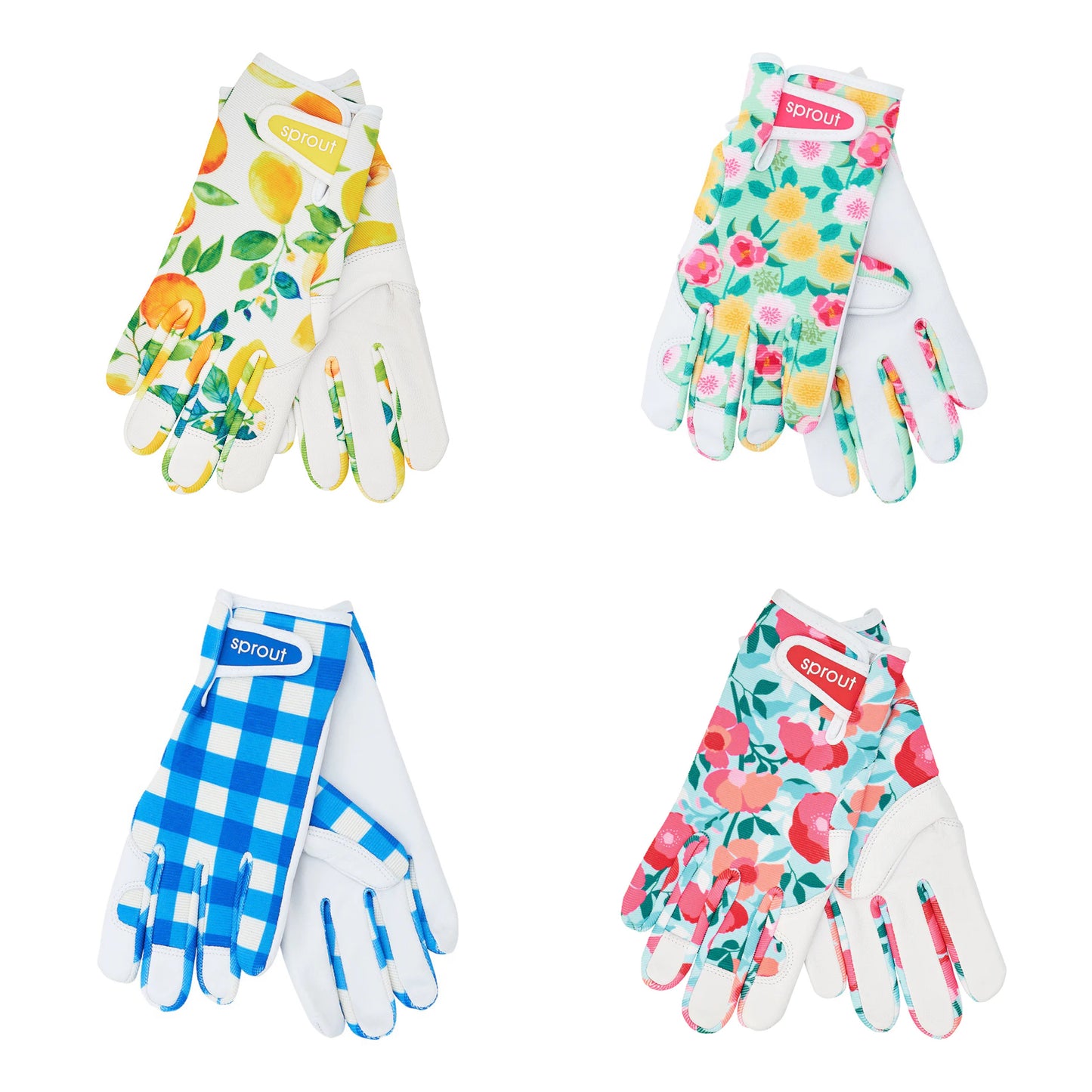 Sprout Goatskin Glove Patterned