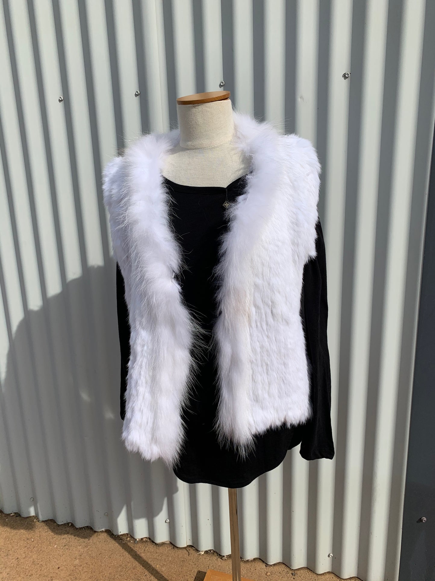 Rabbit Fur Vest - Short