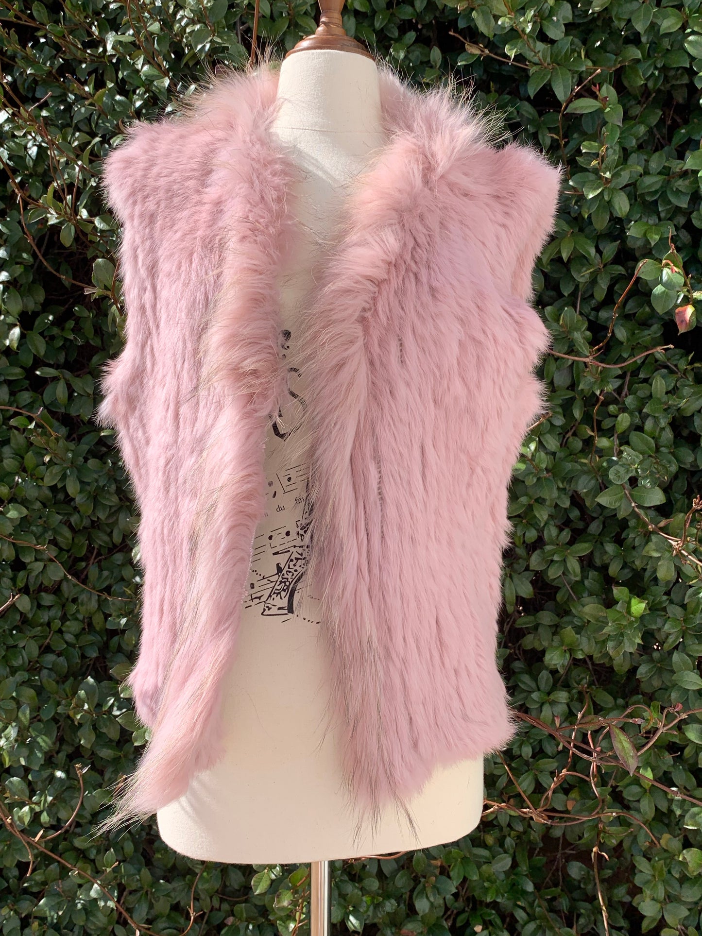 Rabbit Fur Vest - Short