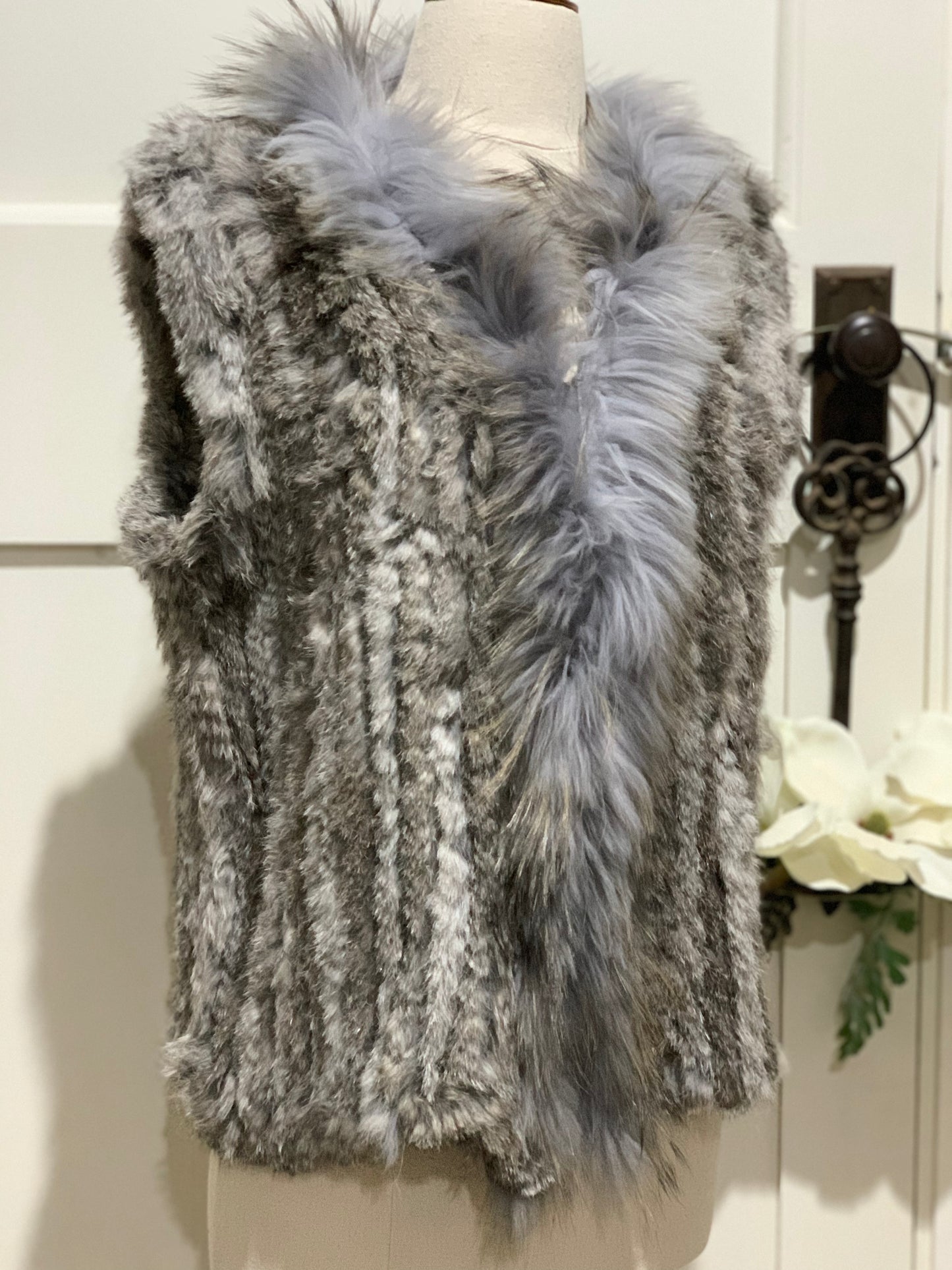 Rabbit Fur Vest - Short