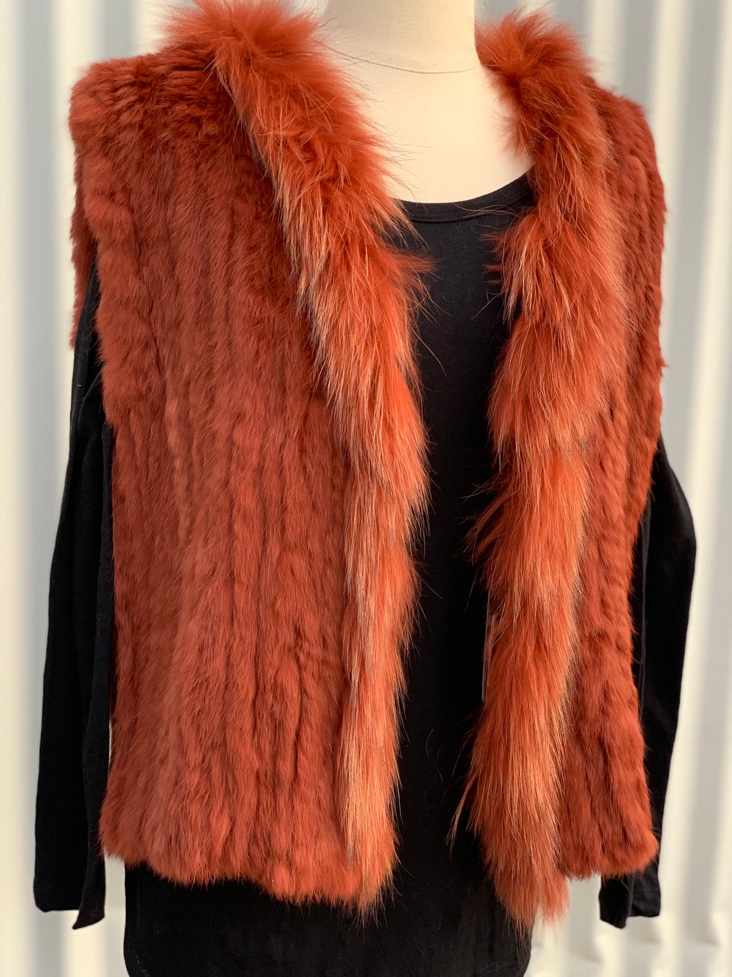Rabbit Fur Vest - Short