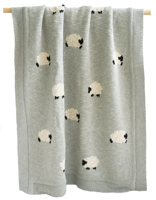 Baa Baa Blanket Organic Cotton - Grey