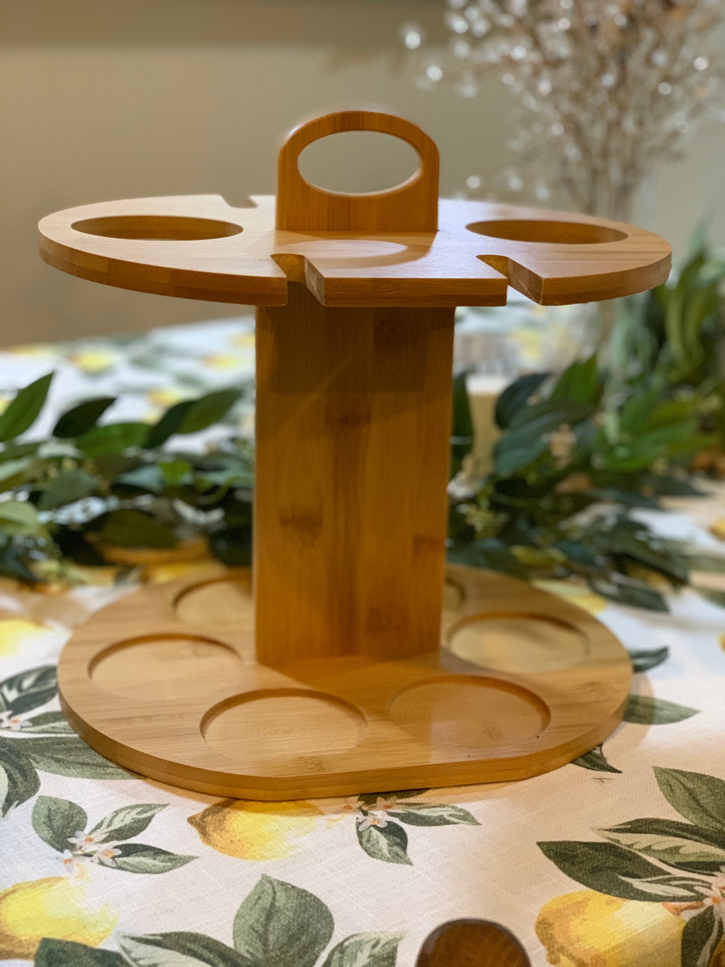 Bamboo wine caddy