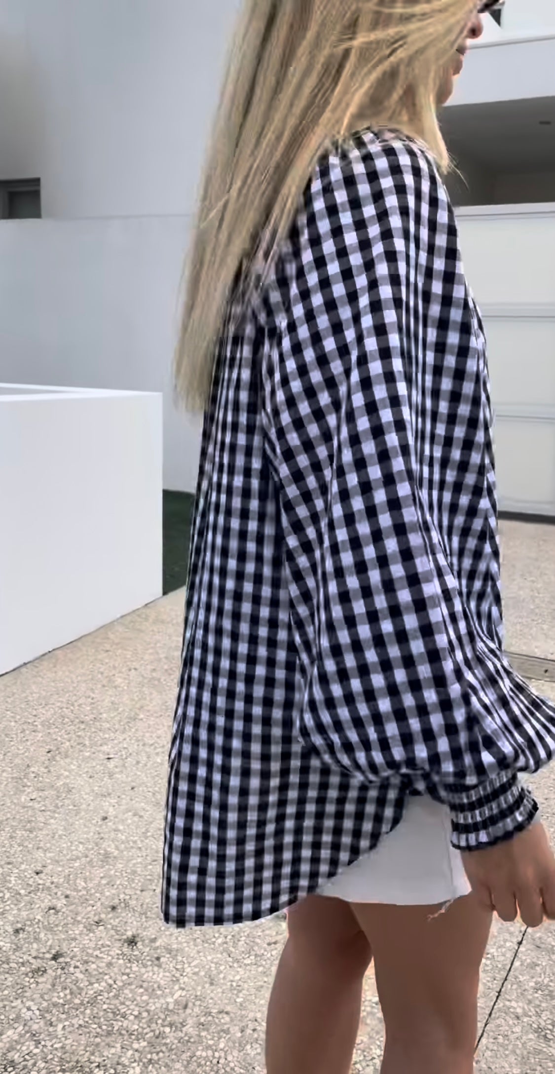 Niamh Gingham Shirt Black