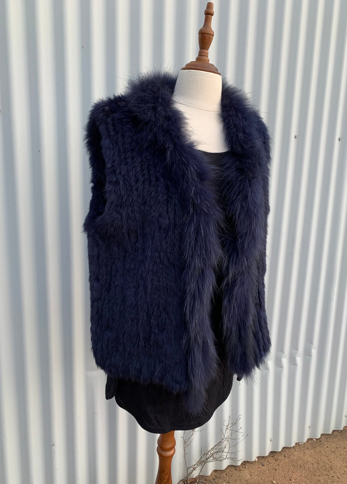 Rabbit Fur Vest - Short