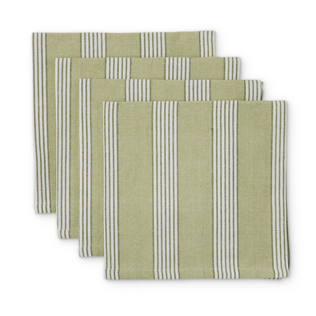 Catania Green Stripe Napkin Set of 4