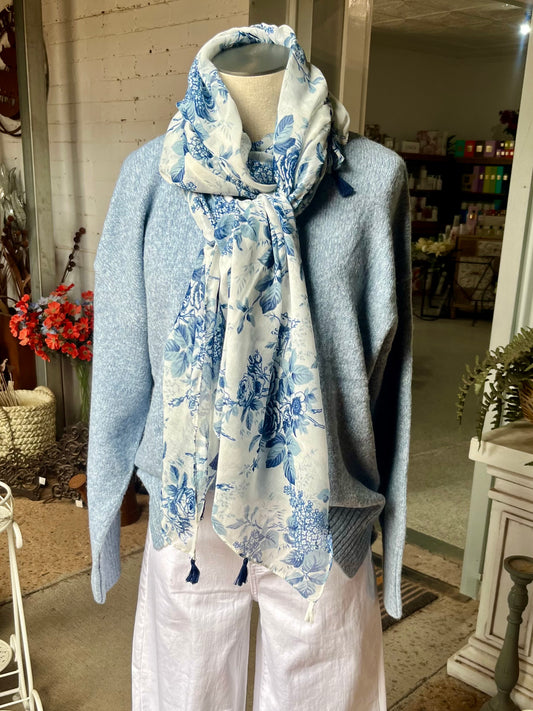 Blue symphony scarf