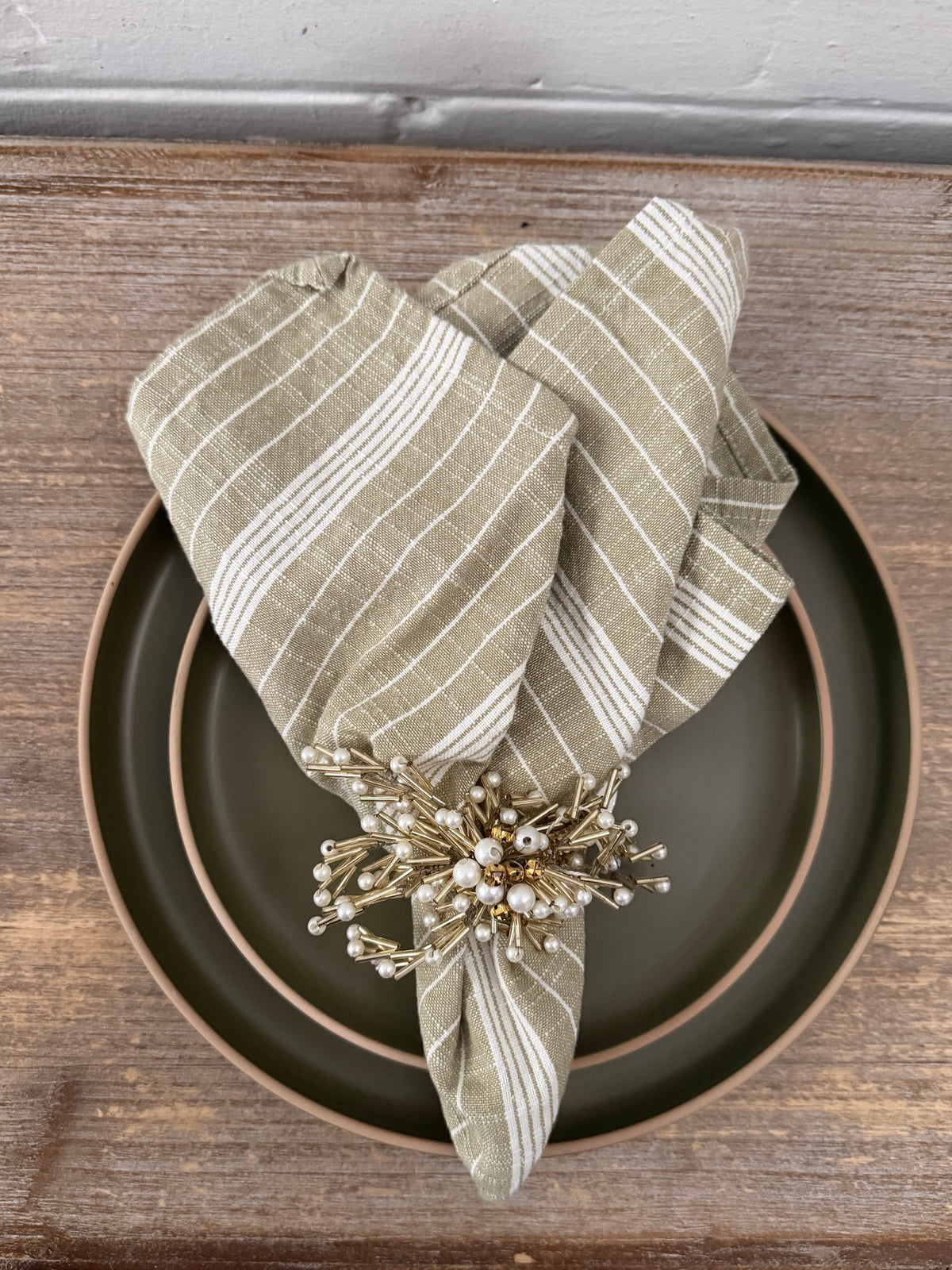 Abel green stripe napkins