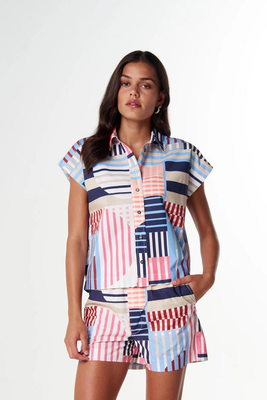 Sun Daze Cotton Shirt - Gypsy Print