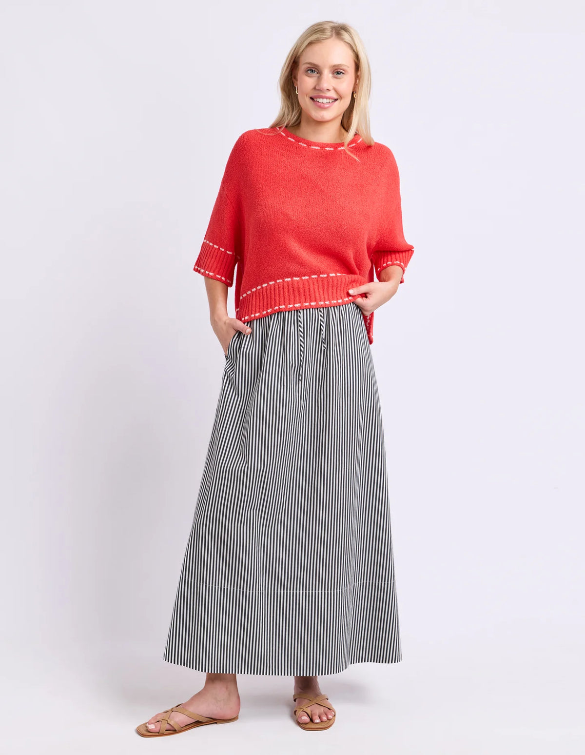 The Willow Skirt Black Stripe