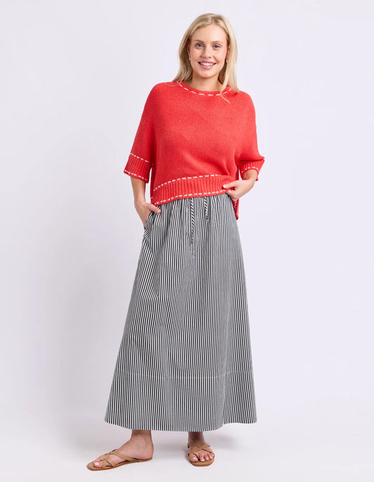 The Willow maxi Skirt Black Stripe
