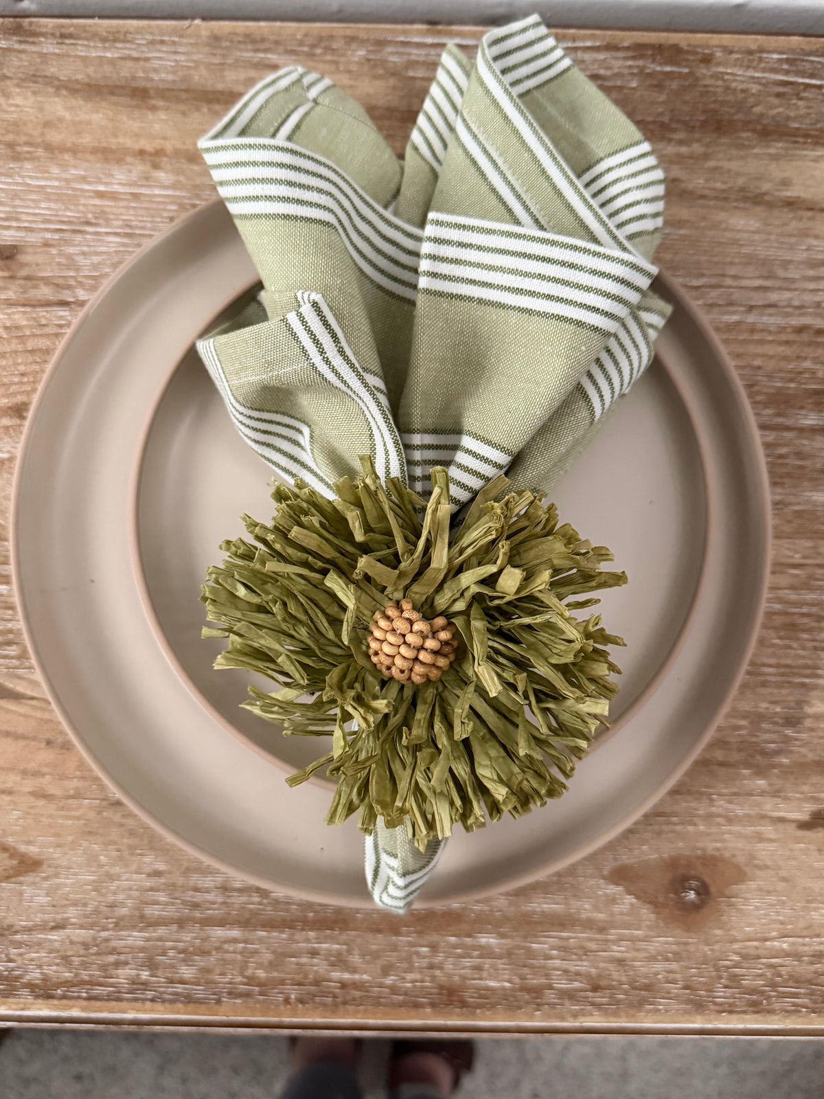 Catania Green Stripe Napkin Set of 4