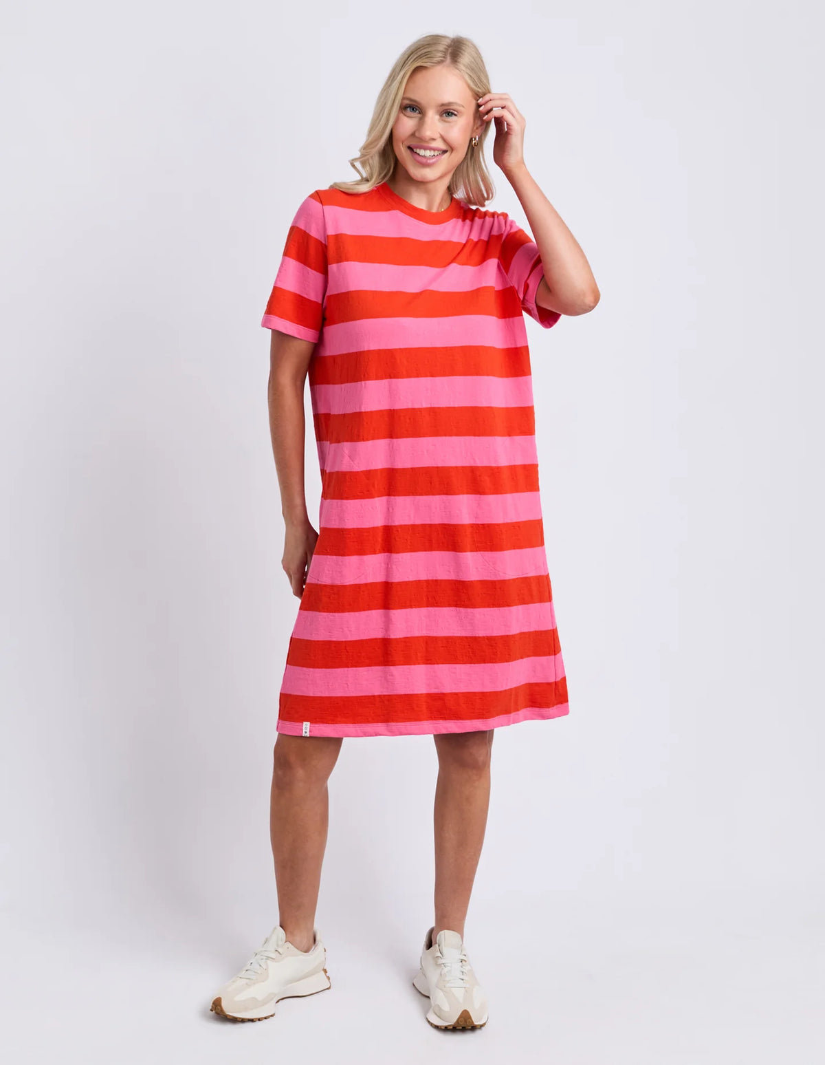 Spritz Stripe Dress Tangelo/Pink Lemonade