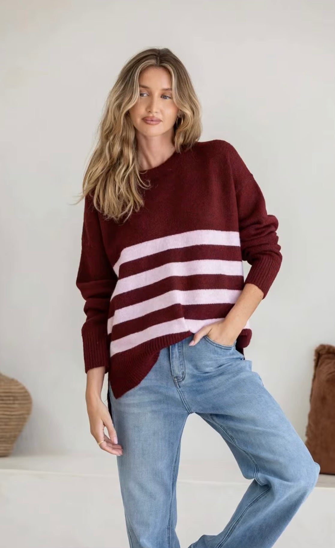 Manor burgundy knit