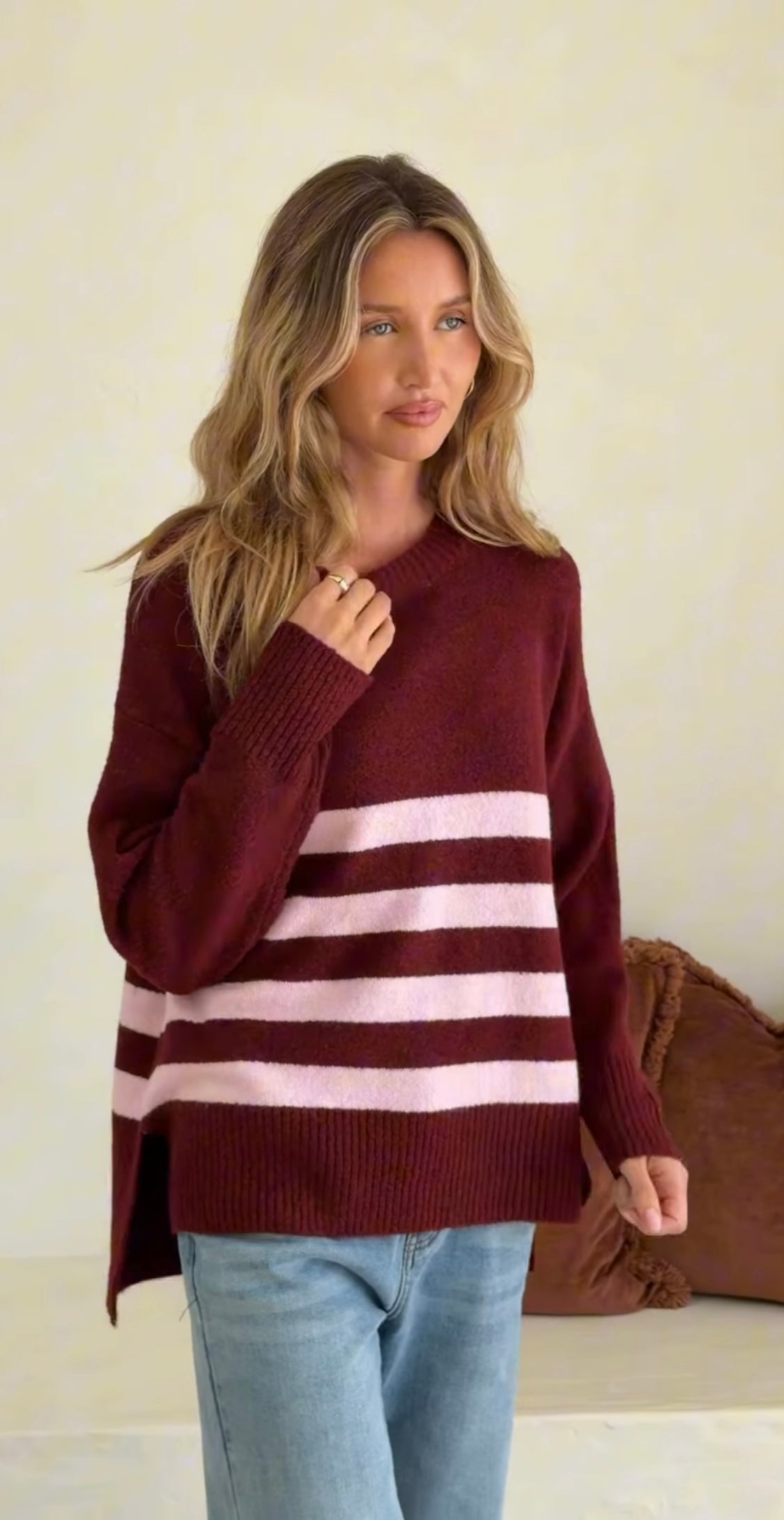 Manor burgundy knit