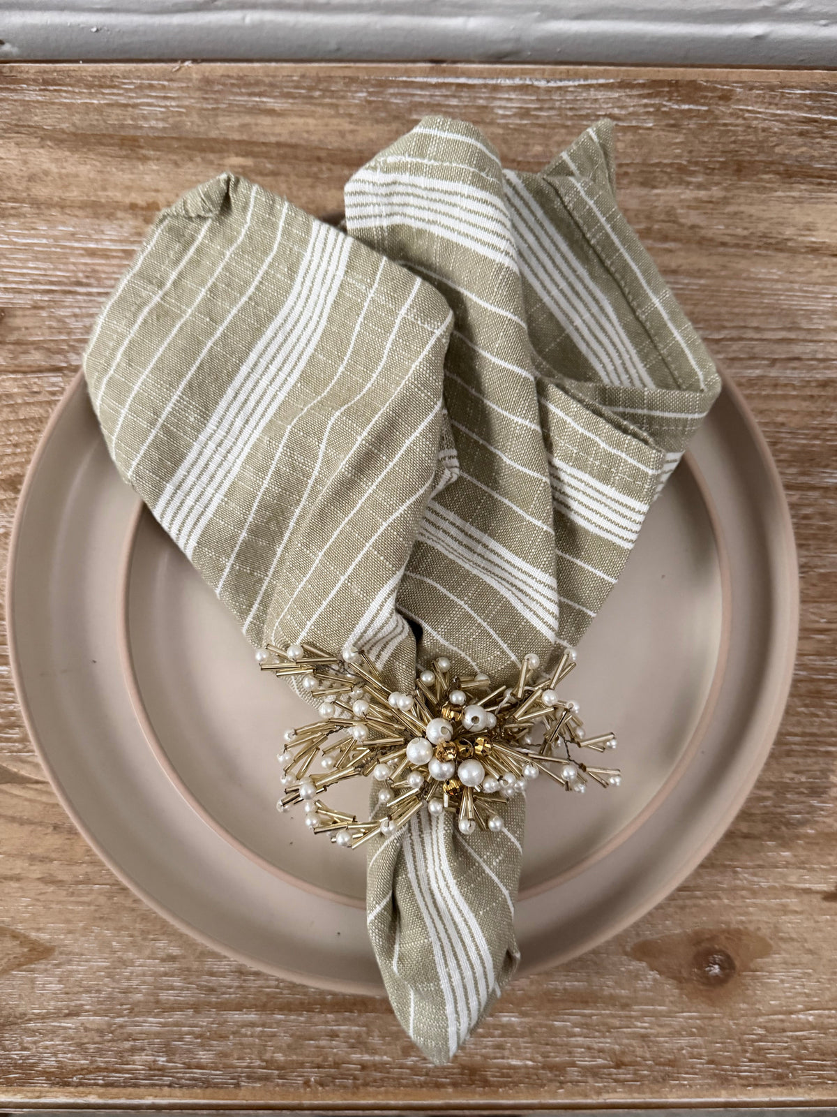 Abel green stripe napkins