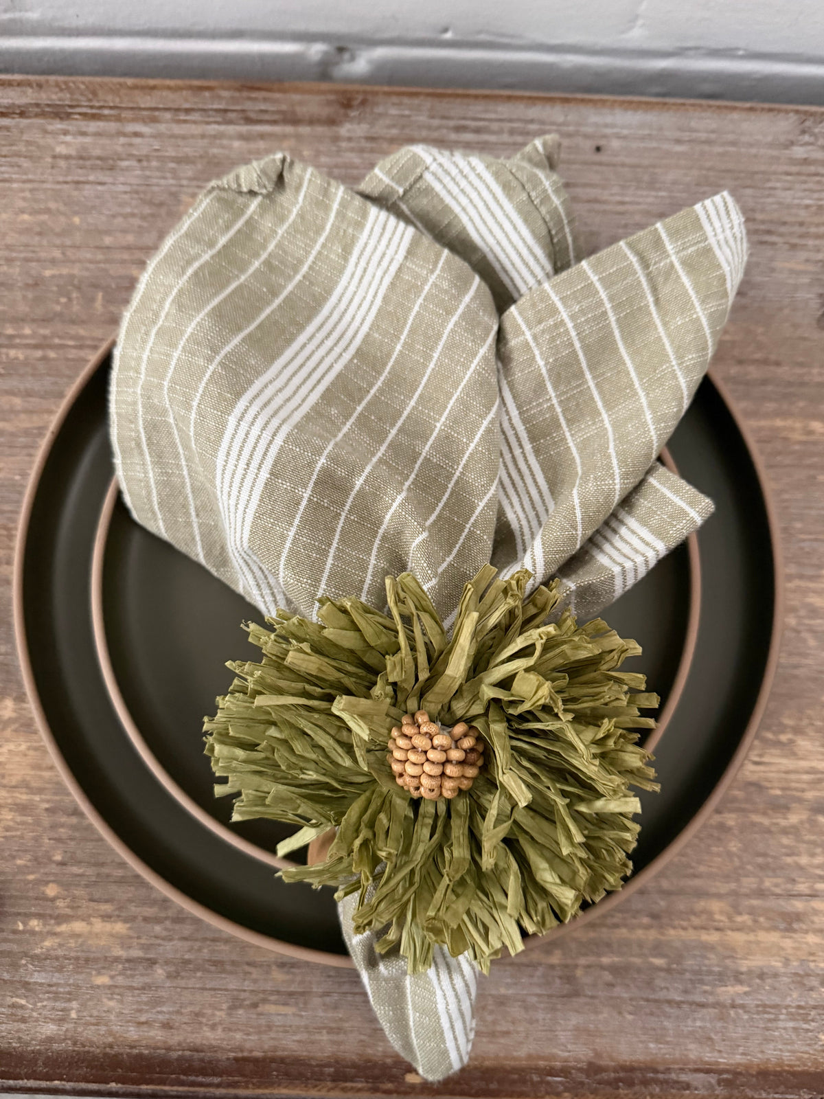 Abel green stripe napkins