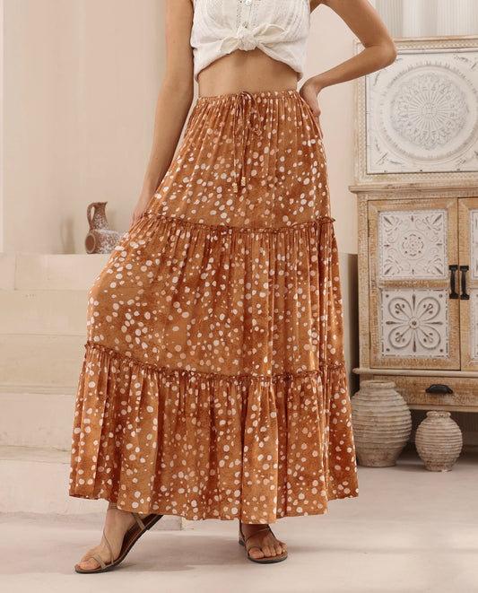 Leopard maxi skirt