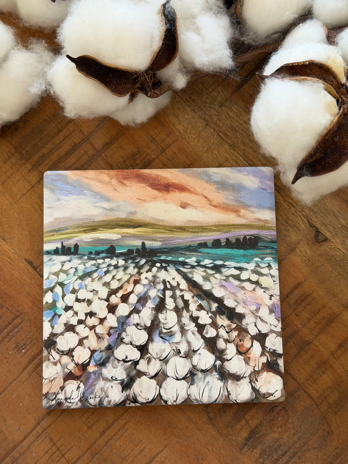 Cotton Fields Coaster Set
