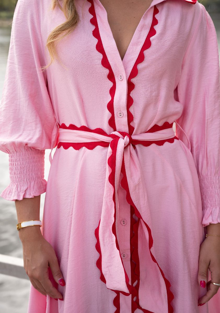 Francine midi Godet dress - pink