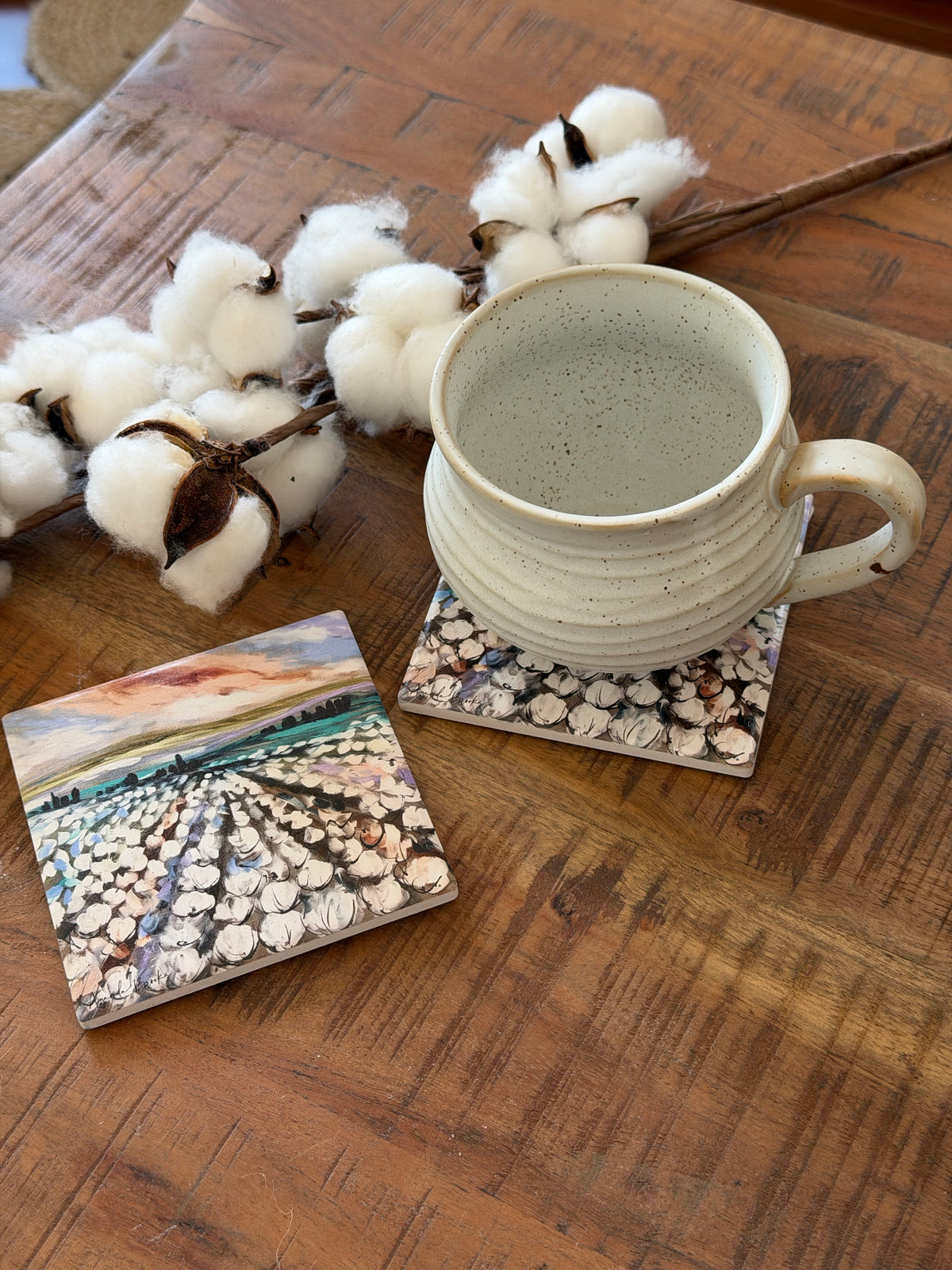 Cotton Fields Coaster Set