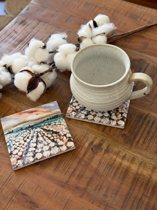 Cotton Fields Coaster Set