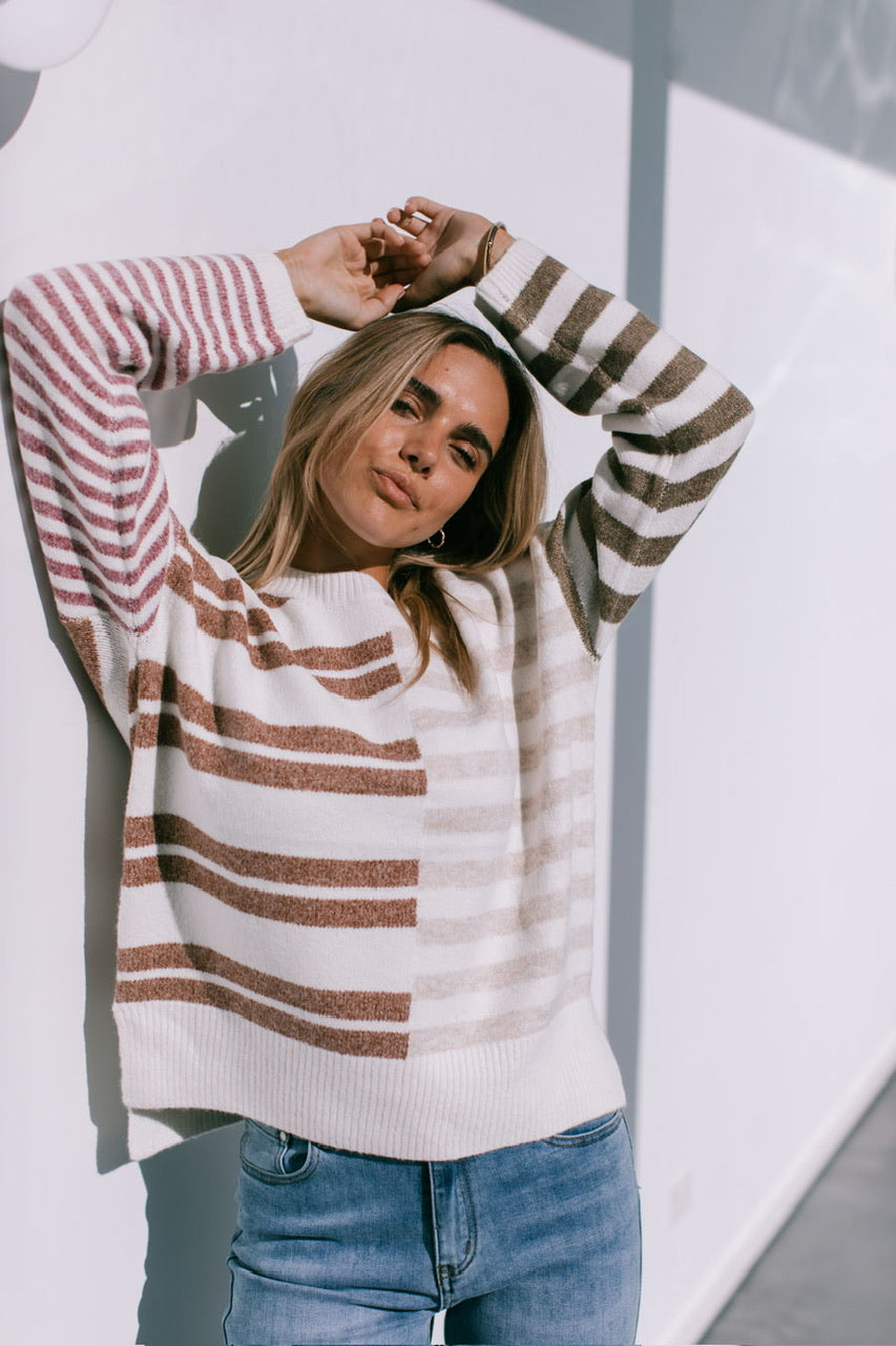 Abstract Stripe - tan