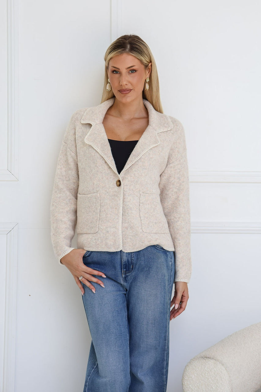 Blanket Stitch knit Jacket
