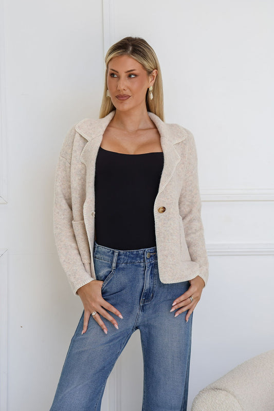 Blanket Stitch knit Jacket