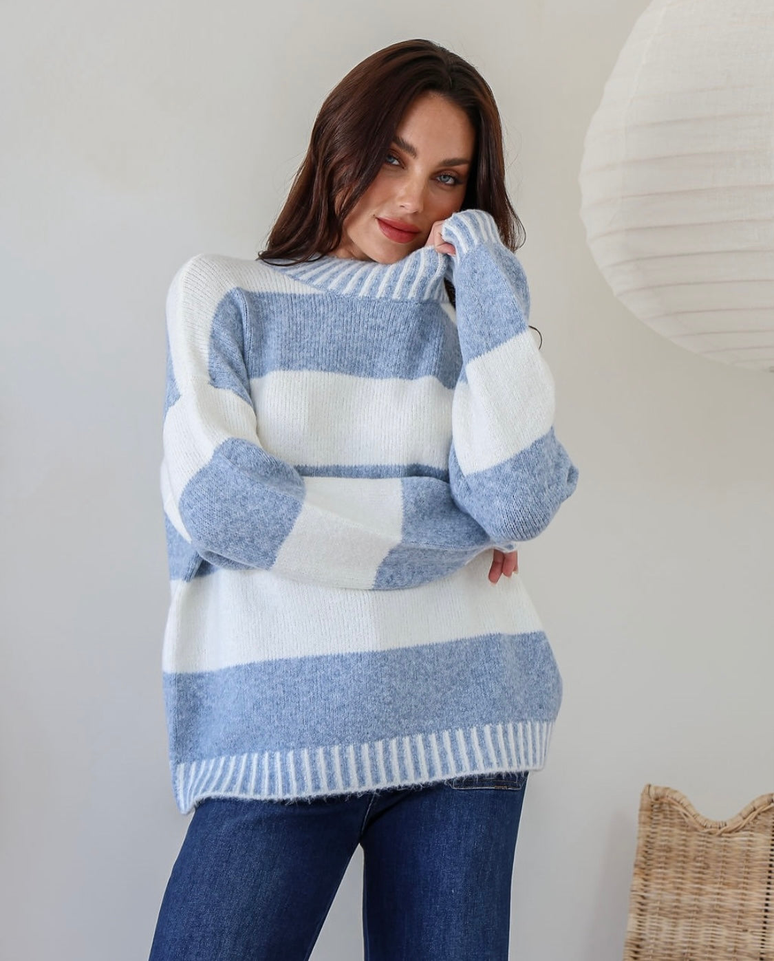Tilly Striped Jumper - Blue