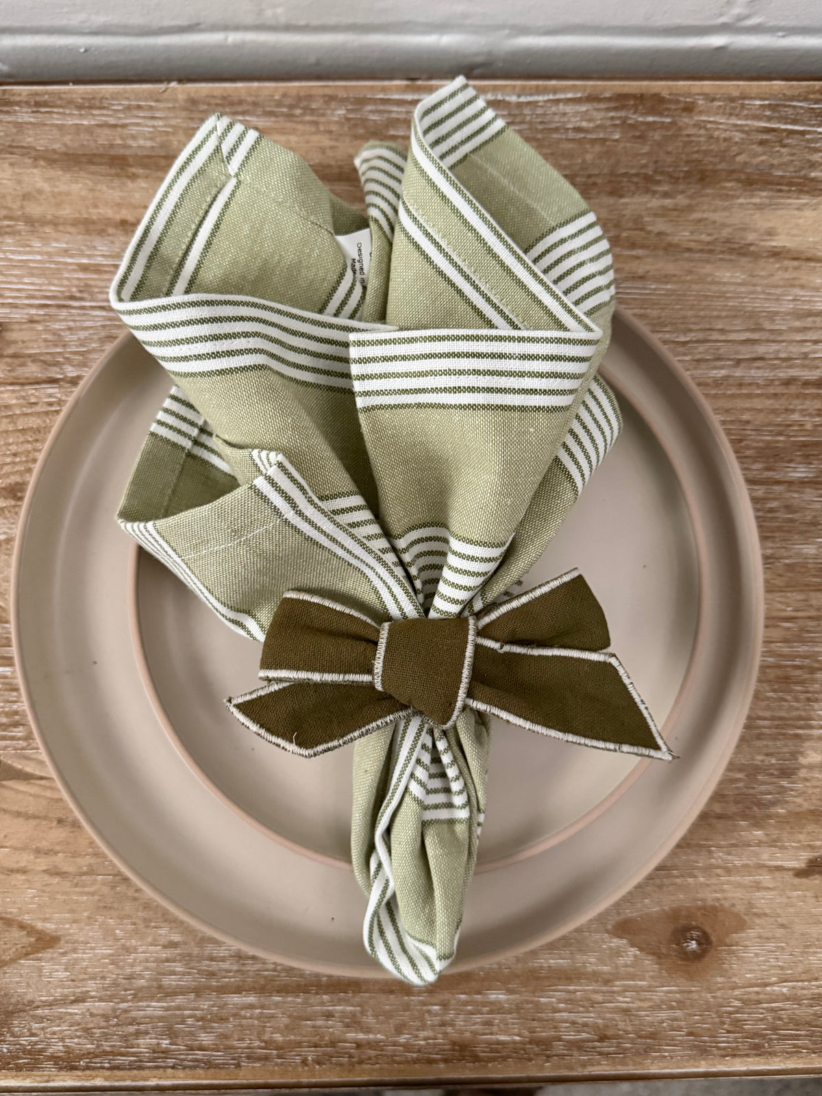 Catania Green Stripe Napkin Set of 4