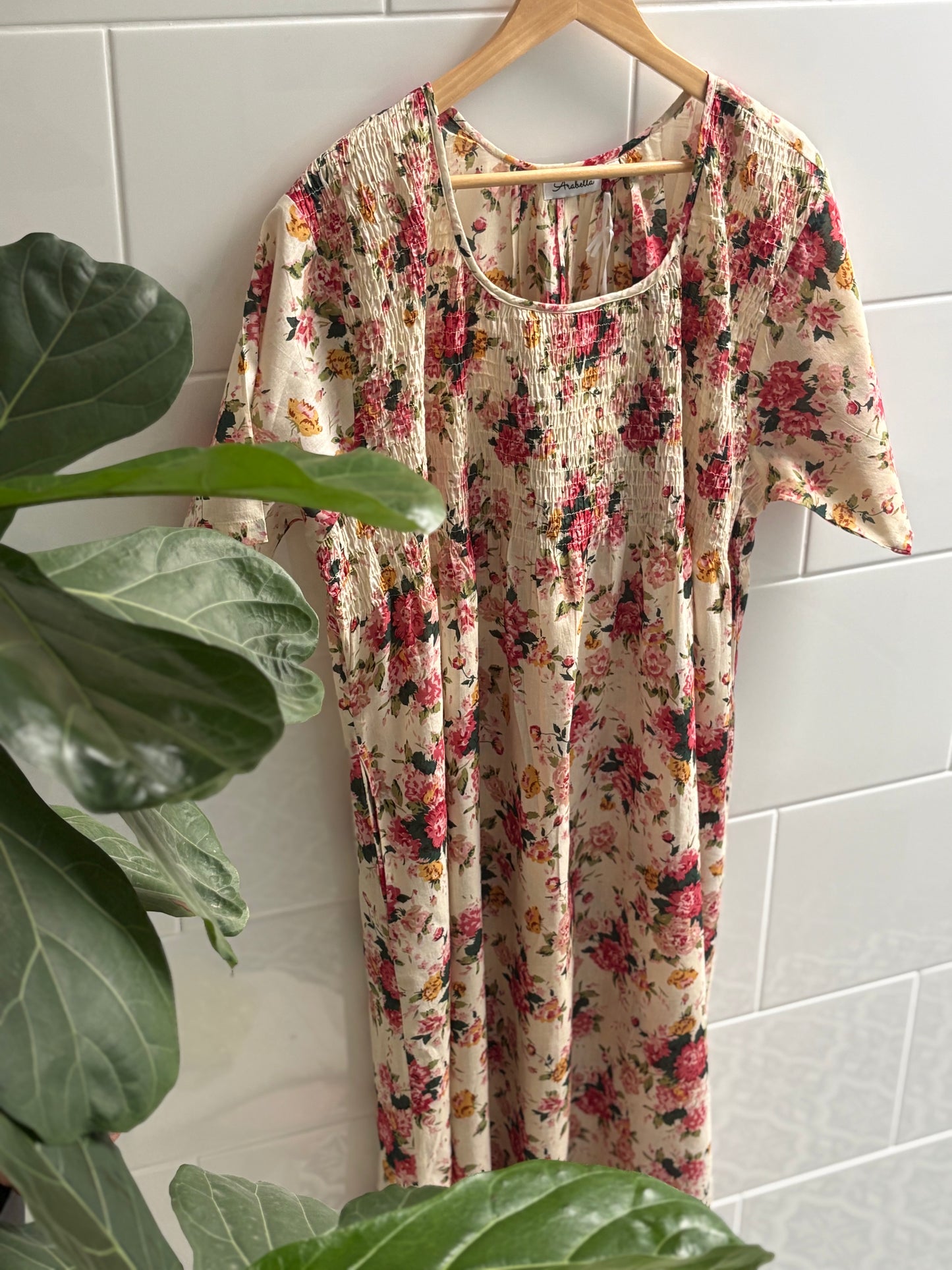 Arabella Shirred Cotton Nightie